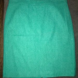 J. Crew Teal Wool Pencil Skirt